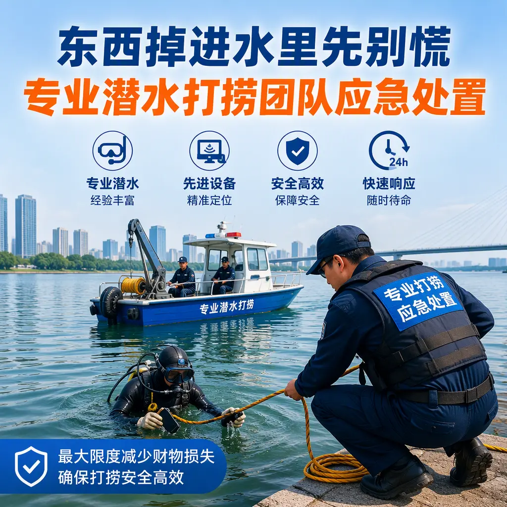 巴马东西掉进水里先别慌，专业潜水打捞团队应急处置